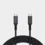 1.8m 100W Nylon Braided USB C to USB C Cable with LCD Display