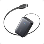 Anker Nano Power Bank (10K, 45W, Built-In Retractable USB-C Cable)- Black