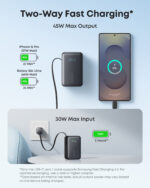 Anker Nano Power Bank (10K, 45W, Built-In Retractable USB-C Cable)- Black - Image 3