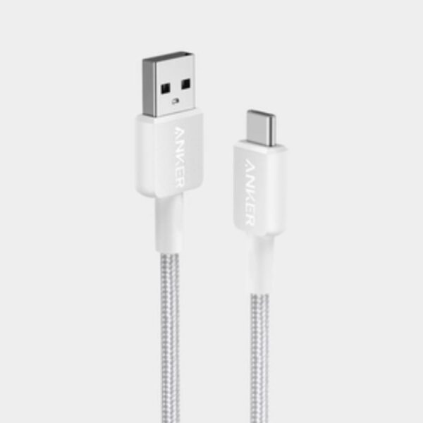 Anker 322 USB-A to USB-C Cable (3ft Braided) White