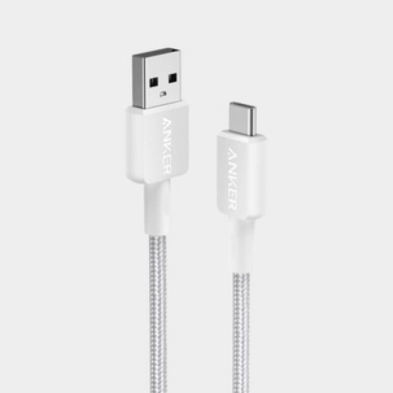 Anker 322 USB-A to USB-C Cable (3ft Braided) White