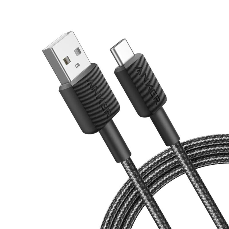 Anker 322 USB-A to USB-C Cable (6ft Braided) Black 1