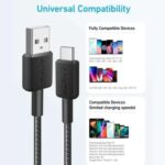 Anker 322 USB-A to USB-C Cable (6ft Braided) Black 4