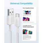 Anker 322 USB-A to USB-C Cable (6ft Braided)- White 2