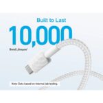Anker 322 USB-A to USB-C Cable (6ft Braided)- White 3