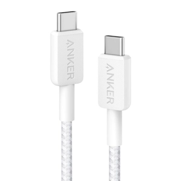 Anker 322 USB-C to USB-C Cable (3ft Braided) White 1