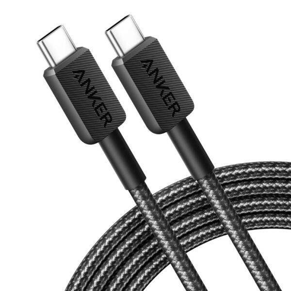 Anker 322 USB-C to USB-C Cable (6ft Braided) Black 1