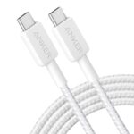 Anker 322 USB-C to USB-C Cable (6ft Braided) White 1
