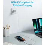 Anker 322 USB-C to USB-C Cable (6ft Braided) White 4