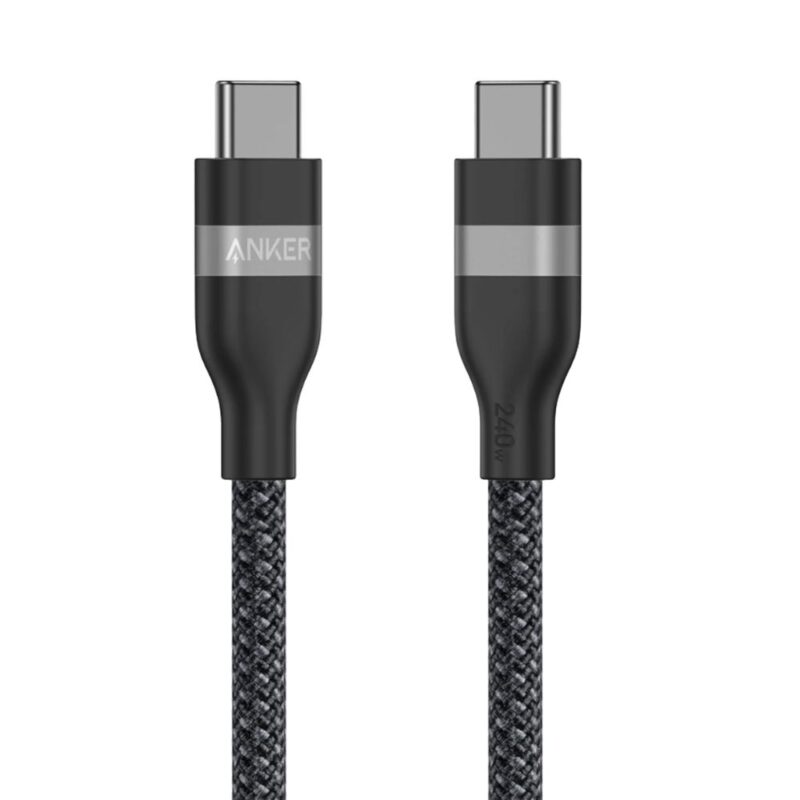 Anker USB-C to USB-C Cable (6ft, 240W)- Black 1