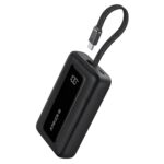 Anker Zolo Power Bank (10K, 22.5W, Built-In USB-C Cable- Black 1