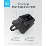 Anker Zolo Power Bank (10K, 22.5W, Built-In USB-C Cable- Black 2