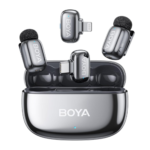 BOYA mini - Ver 2.0 - 1 RX _ 2TX - Type C + Lightning Connectors with Charging Case Space Grey
