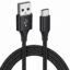 Braided Nylone USB 2.0 to USB-C Cable (0.9m) -Black