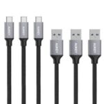 CB-CMD1 BK 3-Pack Braided Nylon USB 3.0 to USB-C Cables (1m - 3.3ft)