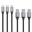 CB-CMD1 BK 3-Pack Braided Nylon USB 3.0 to USB-C Cables (1m - 3.3ft)