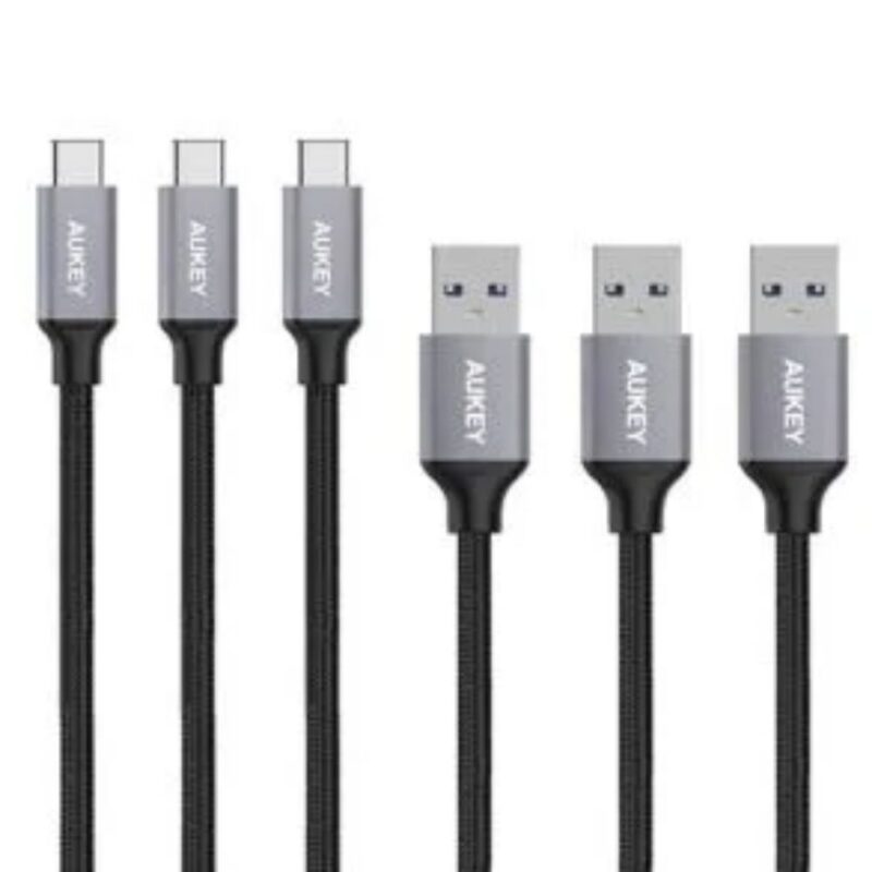 CB-CMD1 BK 3-Pack Braided Nylon USB 3.0 to USB-C Cables (1m - 3.3ft)
