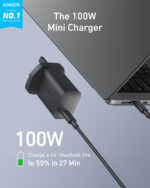 Anker Nano Charger 100W with 6ft 5A c-c cable Black - Image 2