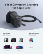 Anker Nano Charger 100W with 6ft 5A c-c cable Black - Image 4