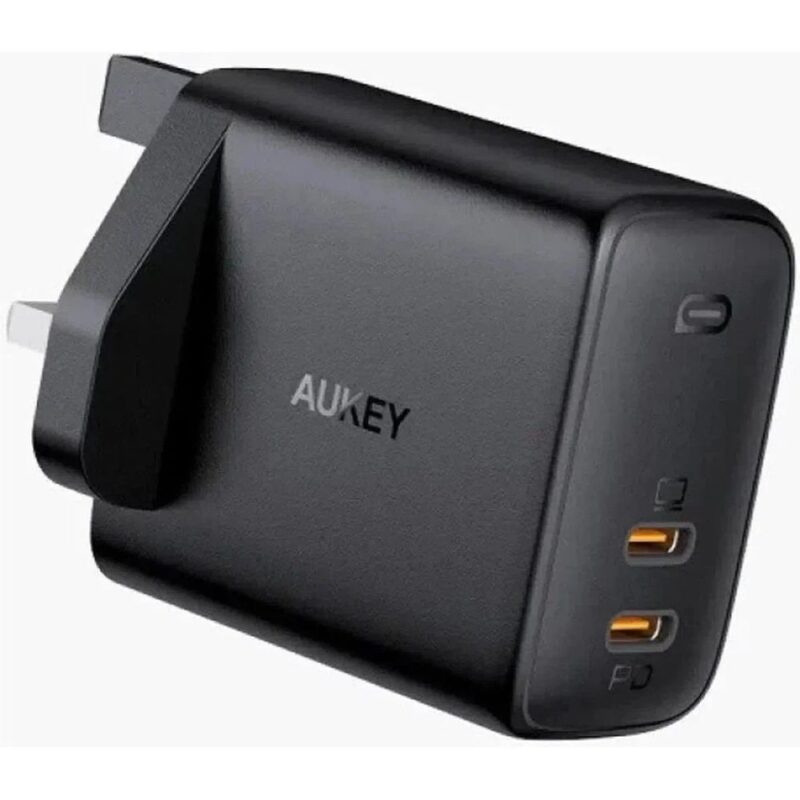 PA-B4 BK Dual-Port 65W PD Wall Charger with GaN Power Tech