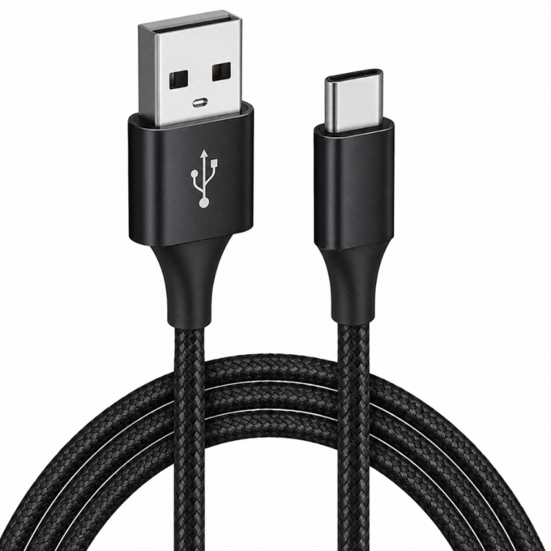 Aukey Braided Nylone USB 2.0 to USB-C Cable (0.9m) -Black