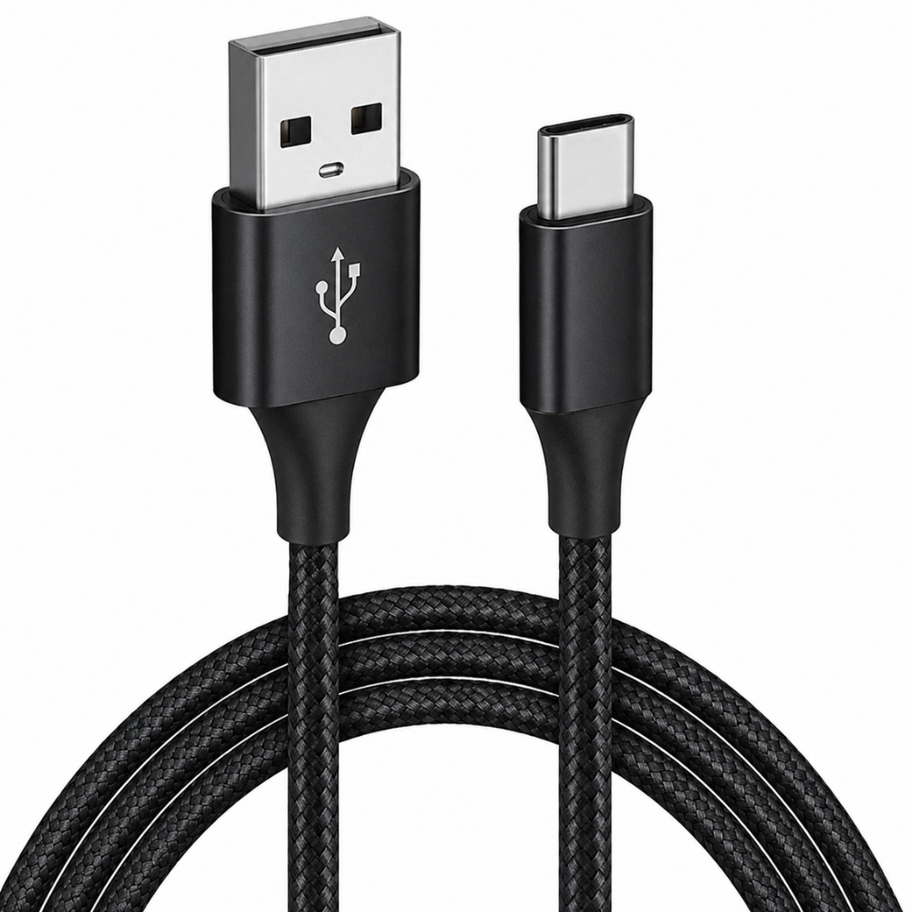 Aukey Braided Nylone USB 2.0 to USB-C Cable (0.9m) -Black Aukey Braided Nylone USB 2.0 to USB-C Cable (0.9m) -Black
