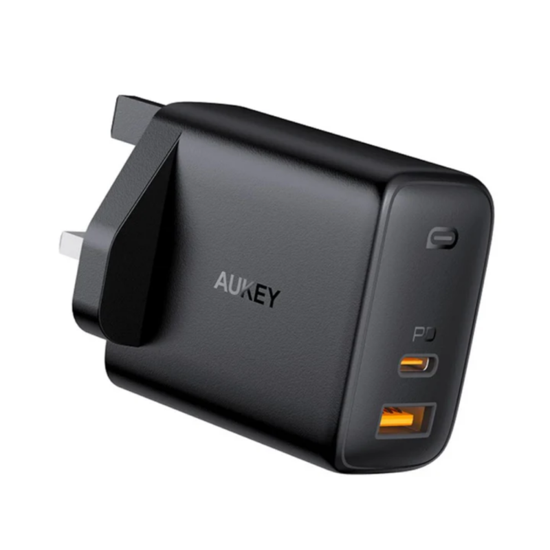 Aukey PA-B3 BK Dual-Port 65W PD Wall Charger with GaN Power Tech