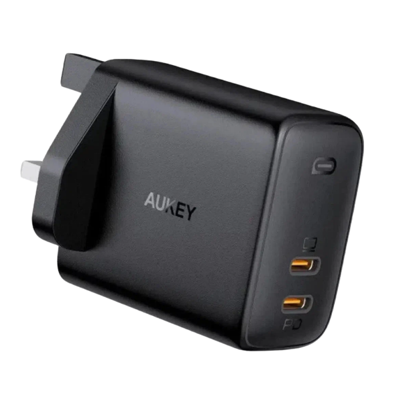 Aukey PA-B4 BK Dual-Port 65W PD Wall Charger with GaN Power Tech