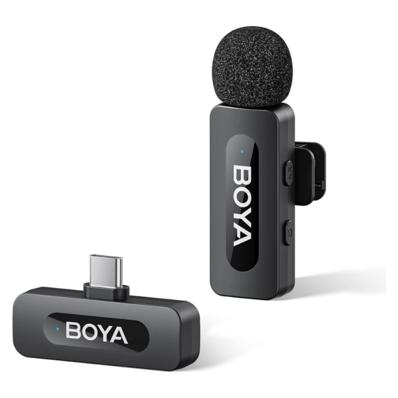 BOYA Smallest 2.4Ghz Wireless Microphone for Type-C device( 1TX+1RX)