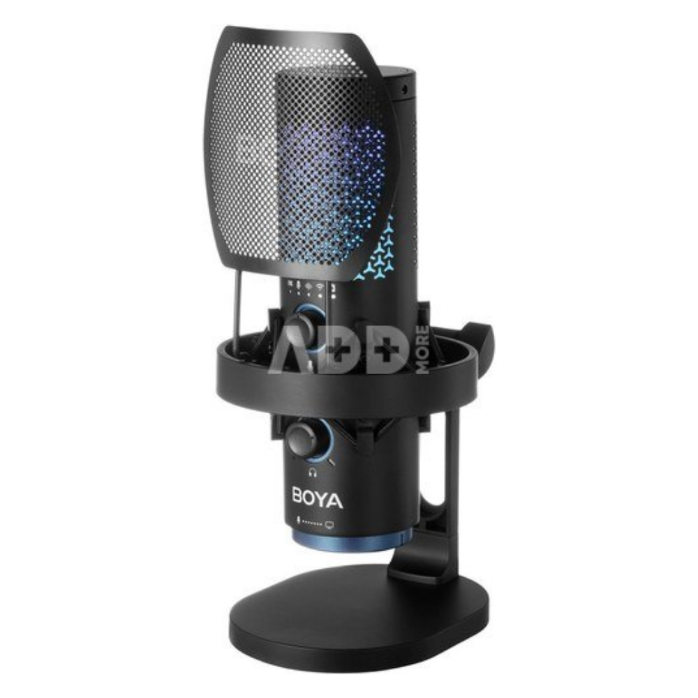 BOYA Vibrant RGB Lighting Condenser Microphone - Wired_Wireless BOYA Vibrant RGB Lighting Condenser Microphone - Wired/Wireless