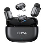 BOYA mini - Ver 2.0 - 1 RX * 2TX - Type C + Lightning Connectors with Charging Case