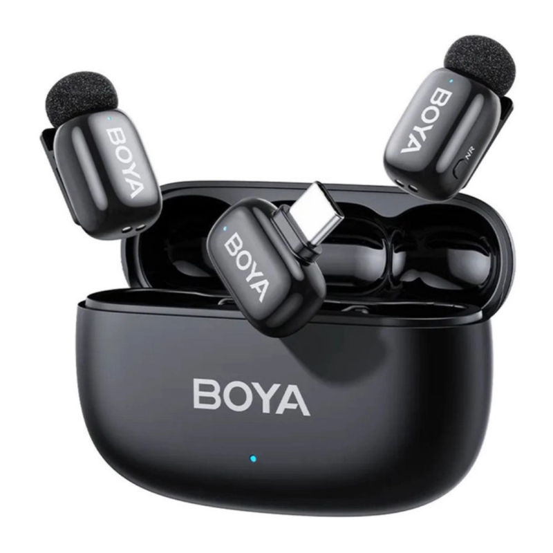 BOYA mini - Ver 2.0 - 1 RX * 2TX - Type C with Charging Case Black