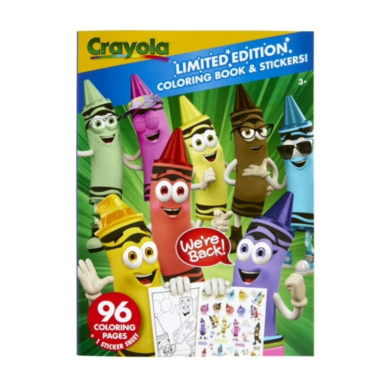 CRAYOLA 96PG COLORING BOOK W/STICKER SHEETS - 2025 ONLY