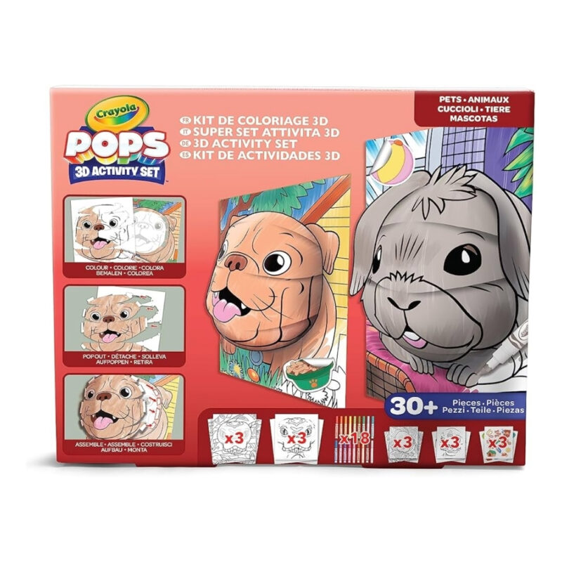 CRAYOLA POPS SET PETS CONTENT: 3 POPS SET CARDS TO BUILD LARGE SIZE