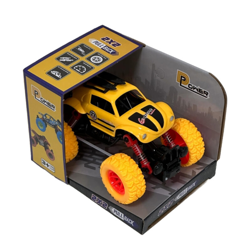 D-POWER D-POWER FRICTION STUNT INERTIA CAR YELLOW