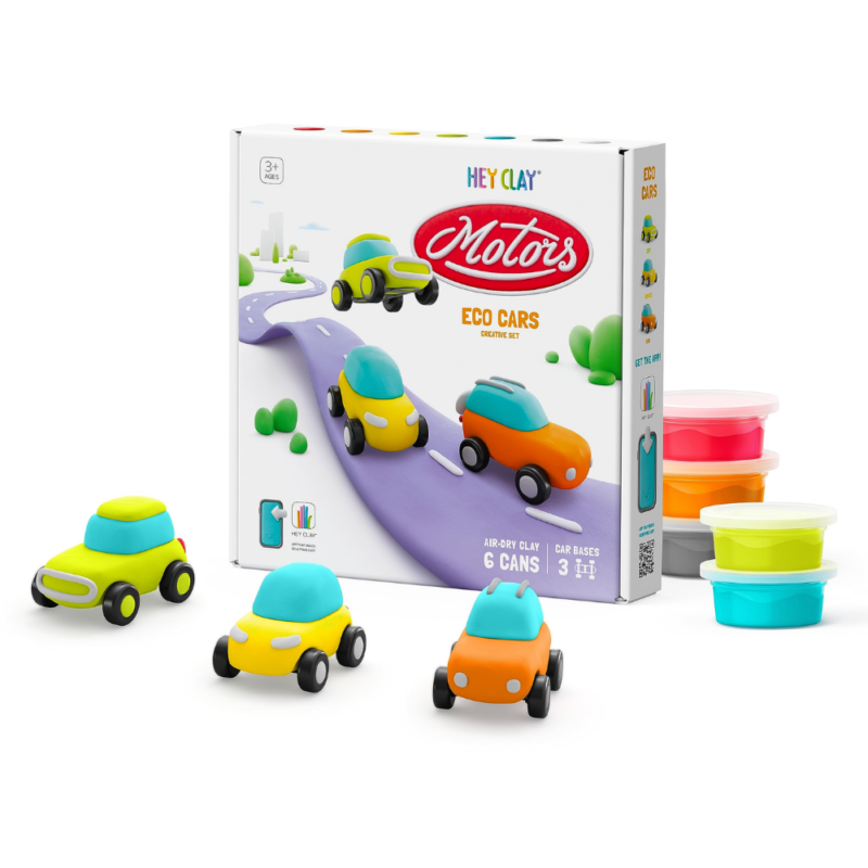 HEY CLAY - ECO CARS SET 6 CANS