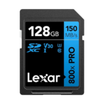 LEXAR 128GB Professional 800x SDXC™ UHS-I cards, up to 120MB_s read 45MB_s write C10 V30 U3