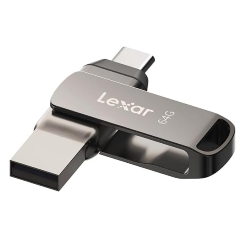 LEXAR 64GB Dual Type-C and Type-A USB 3.1 flash drive, up to 130MB_s read