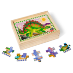 Melissa & Doug Dinosaur Jigsaw Puzzles in a Box - 12 pieces