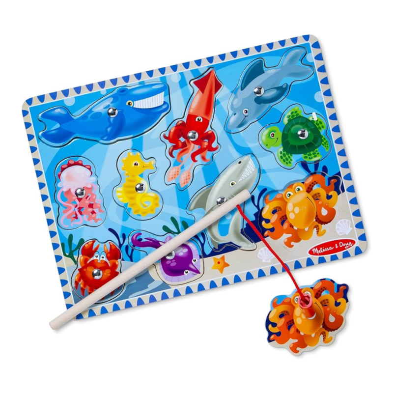 Melissa & Doug Fishing Magnetic Puzzle Game - 10 Pieces