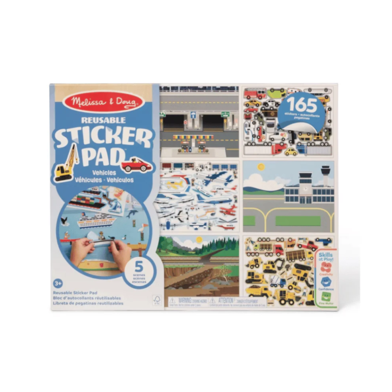 Melissa & Doug Reusable Sticker Pad - Vehicles