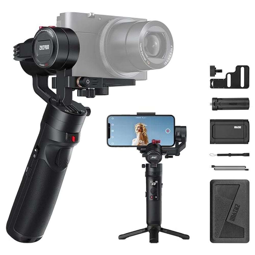 Zhiyun CRANE M2 (CR106) 3-Axis Handheld Gimbal for Smartphone. action camera and mirrorless camera Zhiyun CRANE M2 (CR106) 3-Axis Handheld Gimbal for Smartphone. action camera and mirrorless camera
